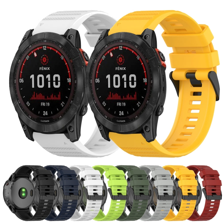 Bracelet de montre en silicone à texture horizontale de 26 mm avec outil de retrait, For Garmin Fenix 7X, For Garmin Fenix 7X Solar, For Garmin Tactix Delta, For Garmin Enduro, For Garmin Fenix 6X, For Garmin Fenix 6X Pro, For Garmin Fenix 6X Sapphire