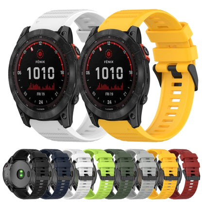 Bracelet de montre en silicone à texture horizontale de 26 mm avec outil de retrait, For Garmin Fenix 7X, For Garmin Fenix 7X Solar, For Garmin Tactix Delta, For Garmin Enduro, For Garmin Fenix 6X, For Garmin Fenix 6X Pro, For Garmin Fenix 6X Sapphire