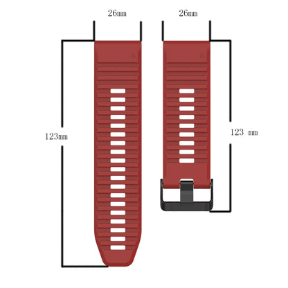 Bracelet de montre en silicone à texture horizontale de 26 mm avec outil de retrait, For Garmin Fenix 7X, For Garmin Fenix 7X Solar, For Garmin Tactix Delta, For Garmin Enduro, For Garmin Fenix 6X, For Garmin Fenix 6X Pro, For Garmin Fenix 6X Sapphire
