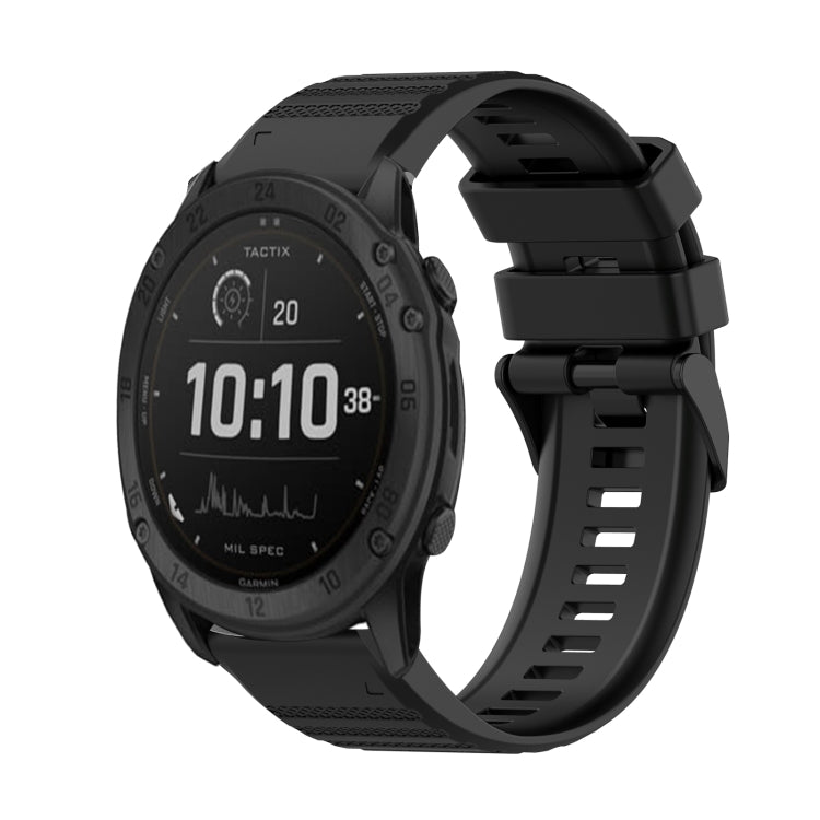 Bracelet de montre en silicone à texture horizontale de 26 mm avec outil de retrait, For Garmin Fenix 7X, For Garmin Fenix 7X Solar, For Garmin Tactix Delta, For Garmin Enduro, For Garmin Fenix 6X, For Garmin Fenix 6X Pro, For Garmin Fenix 6X Sapphire