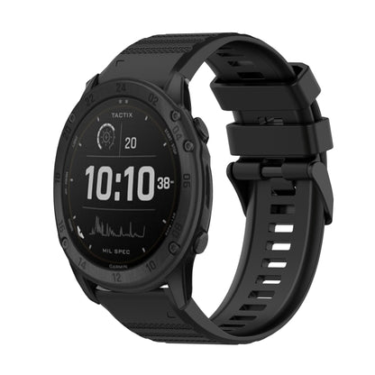 Bracelet de montre en silicone à texture horizontale de 26 mm avec outil de retrait, For Garmin Fenix 7X, For Garmin Fenix 7X Solar, For Garmin Tactix Delta, For Garmin Enduro, For Garmin Fenix 6X, For Garmin Fenix 6X Pro, For Garmin Fenix 6X Sapphire