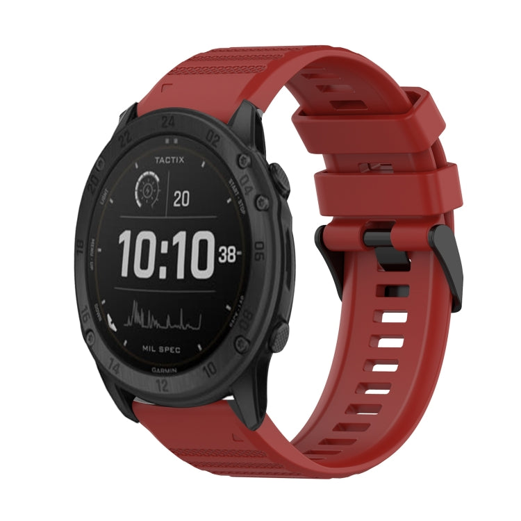 Bracelet de montre en silicone à texture horizontale de 26 mm avec outil de retrait, For Garmin Fenix 7X, For Garmin Fenix 7X Solar, For Garmin Tactix Delta, For Garmin Enduro, For Garmin Fenix 6X, For Garmin Fenix 6X Pro, For Garmin Fenix 6X Sapphire