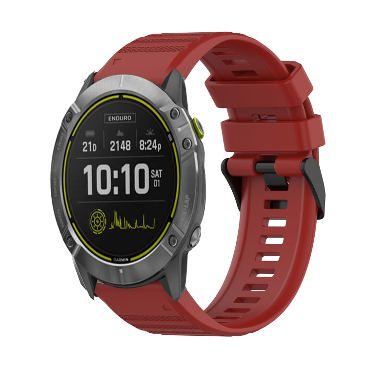 Bracelet de montre en silicone à texture horizontale de 26 mm avec outil de retrait, For Garmin Fenix 7X, For Garmin Fenix 7X Solar, For Garmin Tactix Delta, For Garmin Enduro, For Garmin Fenix 6X, For Garmin Fenix 6X Pro, For Garmin Fenix 6X Sapphire