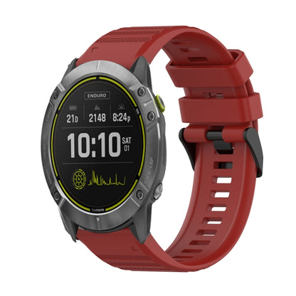 Bracelet de montre en silicone à texture horizontale de 26 mm avec outil de retrait, For Garmin Fenix 7X, For Garmin Fenix 7X Solar, For Garmin Tactix Delta, For Garmin Enduro, For Garmin Fenix 6X, For Garmin Fenix 6X Pro, For Garmin Fenix 6X Sapphire