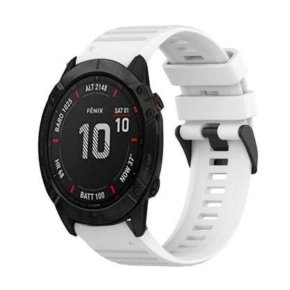 Bracelet de montre en silicone à texture horizontale de 26 mm avec outil de retrait, For Garmin Fenix 7X, For Garmin Fenix 7X Solar, For Garmin Tactix Delta, For Garmin Enduro, For Garmin Fenix 6X, For Garmin Fenix 6X Pro, For Garmin Fenix 6X Sapphire