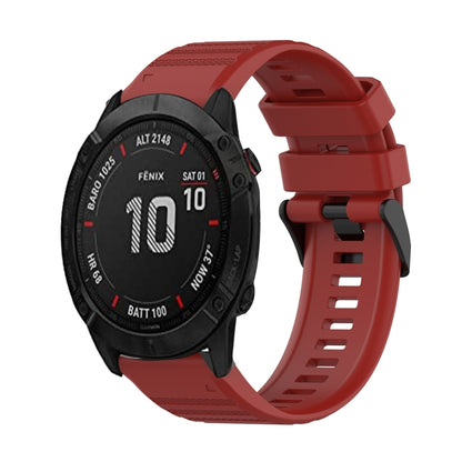 Bracelet de montre en silicone à texture horizontale de 26 mm avec outil de retrait, For Garmin Fenix 7X, For Garmin Fenix 7X Solar, For Garmin Tactix Delta, For Garmin Enduro, For Garmin Fenix 6X, For Garmin Fenix 6X Pro, For Garmin Fenix 6X Sapphire