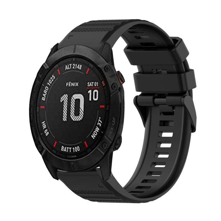 Bracelet de montre en silicone à texture horizontale de 26 mm avec outil de retrait, For Garmin Fenix 7X, For Garmin Fenix 7X Solar, For Garmin Tactix Delta, For Garmin Enduro, For Garmin Fenix 6X, For Garmin Fenix 6X Pro, For Garmin Fenix 6X Sapphire