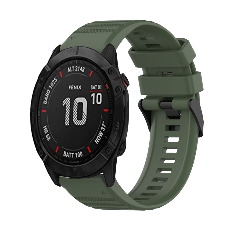 Bracelet de montre en silicone à texture horizontale de 26 mm avec outil de retrait, For Garmin Fenix 7X, For Garmin Fenix 7X Solar, For Garmin Tactix Delta, For Garmin Enduro, For Garmin Fenix 6X, For Garmin Fenix 6X Pro, For Garmin Fenix 6X Sapphire