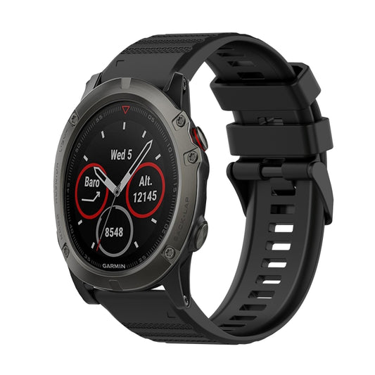 Bracelet de montre en silicone à texture horizontale de 26 mm avec outil de retrait, For Garmin Fenix 5X Sapphire, For Garmin Fenix 5X Plus, For Garmin Fenix 3, For Garmin Fenix 3 HR, For Garmin Fenix 3 Sapphire, For Garmin Descent MK 2