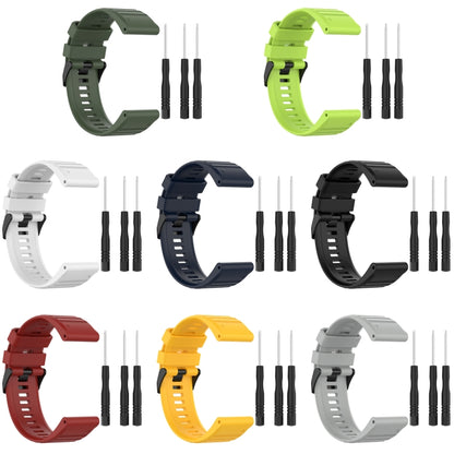Bracelet de montre en silicone à texture horizontale de 26 mm avec outil de retrait, For Garmin Fenix 5X Sapphire, For Garmin Fenix 5X Plus, For Garmin Fenix 3, For Garmin Fenix 3 HR, For Garmin Fenix 3 Sapphire, For Garmin Descent MK 2                ...