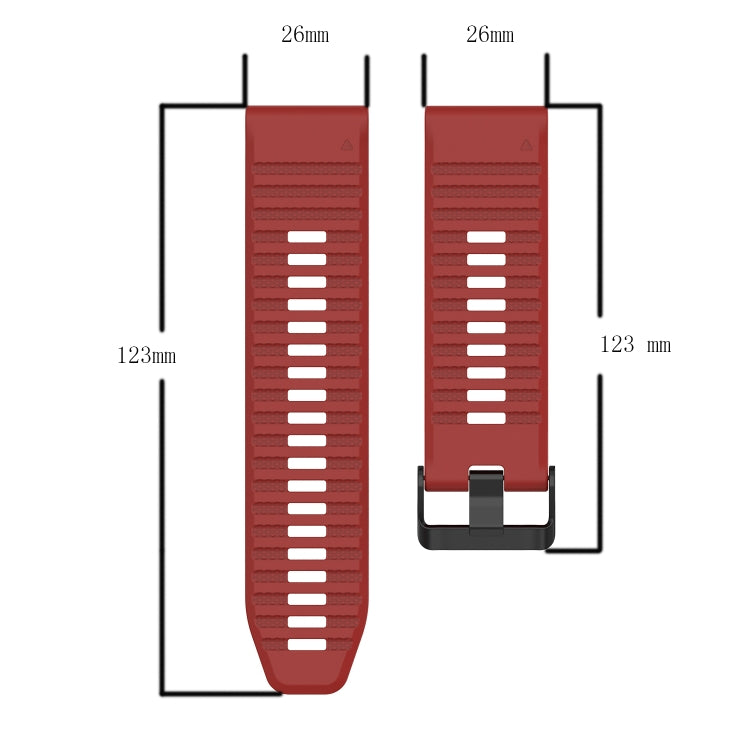 Bracelet de montre en silicone à texture horizontale de 26 mm avec outil de retrait, For Garmin Fenix 5X Sapphire, For Garmin Fenix 5X Plus, For Garmin Fenix 3, For Garmin Fenix 3 HR, For Garmin Fenix 3 Sapphire, For Garmin Descent MK 2                ...