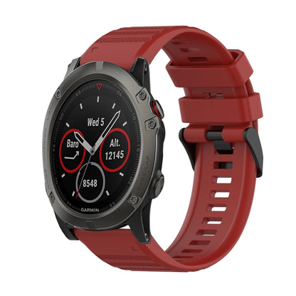 Bracelet de montre en silicone à texture horizontale de 26 mm avec outil de retrait, For Garmin Fenix 5X Sapphire, For Garmin Fenix 5X Plus, For Garmin Fenix 3, For Garmin Fenix 3 HR, For Garmin Fenix 3 Sapphire, For Garmin Descent MK 2                ...