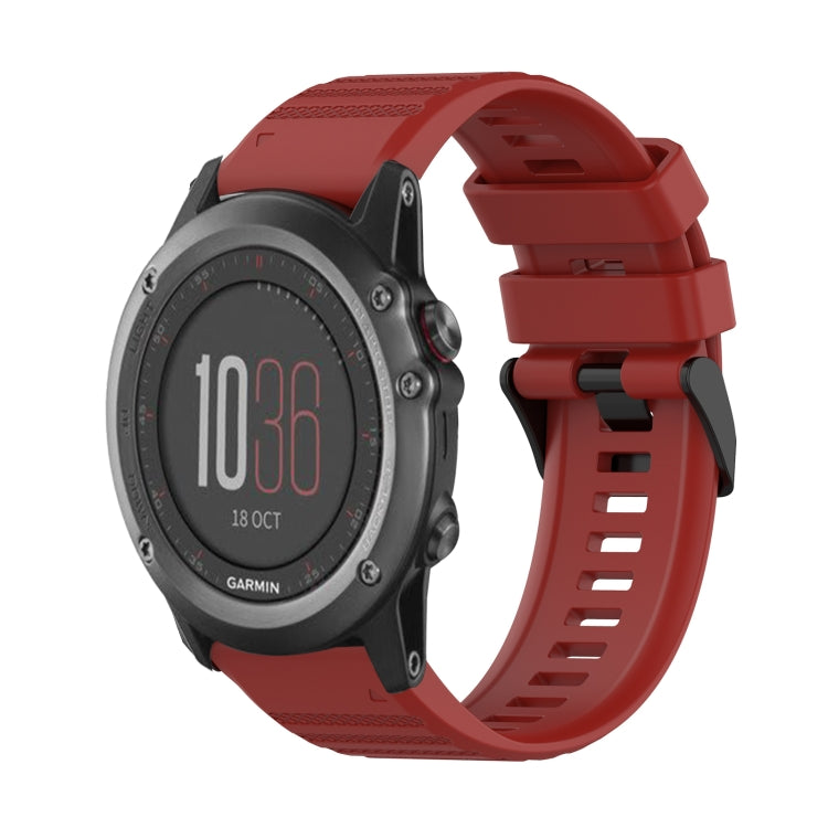 Bracelet de montre en silicone à texture horizontale de 26 mm avec outil de retrait, For Garmin Fenix 5X Sapphire, For Garmin Fenix 5X Plus, For Garmin Fenix 3, For Garmin Fenix 3 HR, For Garmin Fenix 3 Sapphire, For Garmin Descent MK 2                ...