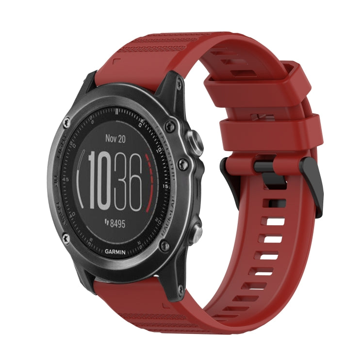Bracelet de montre en silicone à texture horizontale de 26 mm avec outil de retrait, For Garmin Fenix 5X Sapphire, For Garmin Fenix 5X Plus, For Garmin Fenix 3, For Garmin Fenix 3 HR, For Garmin Fenix 3 Sapphire, For Garmin Descent MK 2                ...