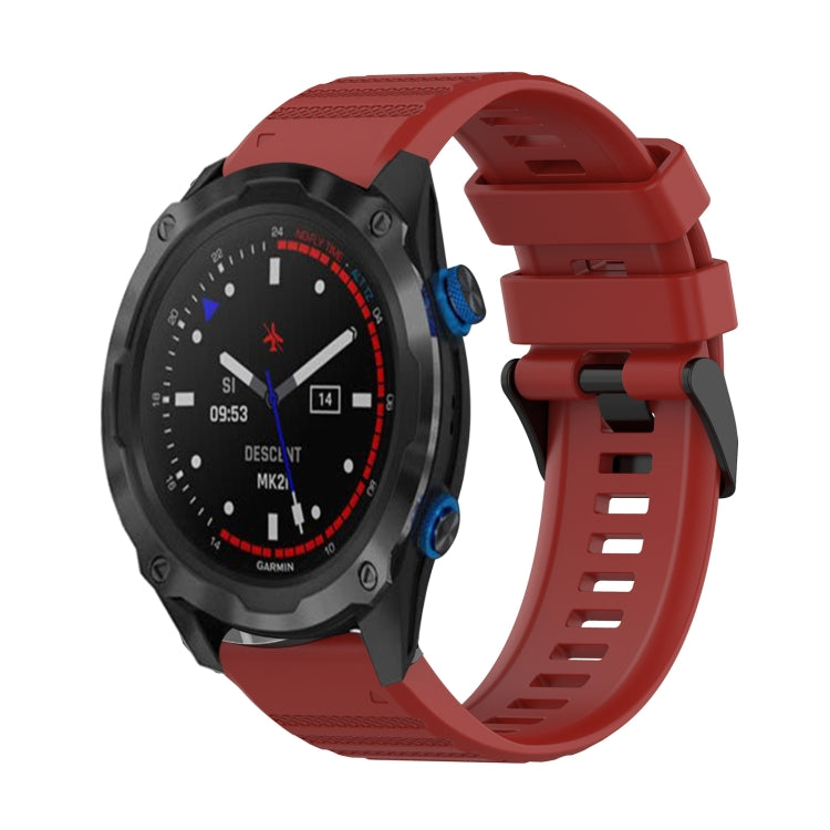 Bracelet de montre en silicone à texture horizontale de 26 mm avec outil de retrait, For Garmin Fenix 5X Sapphire, For Garmin Fenix 5X Plus, For Garmin Fenix 3, For Garmin Fenix 3 HR, For Garmin Fenix 3 Sapphire, For Garmin Descent MK 2                ...