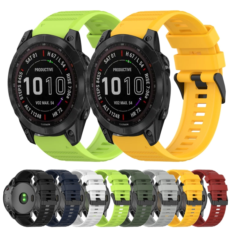 Bracelet de montre en silicone à texture horizontale de 22 mm avec outil de retrait, For Garmin Fenix 7, For Garmin Fenix 7 Solar, For Garmin Fenix 7 Sapphire Solar, For Garmin Epix Gen 2, For Garmin Approach S62, For Garmin Fenix 6 GPS                ...