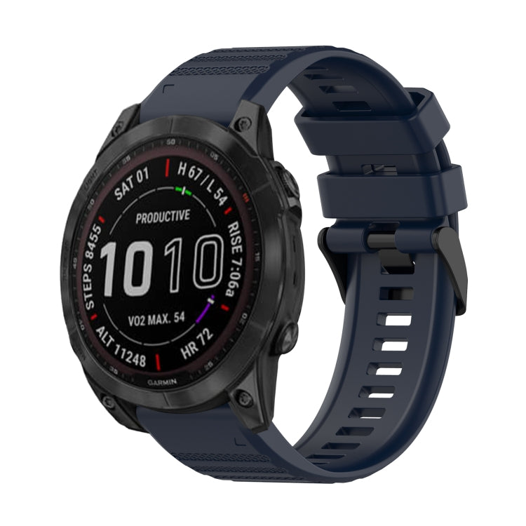 Bracelet de montre en silicone à texture horizontale de 22 mm avec outil de retrait, For Garmin Fenix 7, For Garmin Fenix 7 Solar, For Garmin Fenix 7 Sapphire Solar, For Garmin Epix Gen 2, For Garmin Approach S62, For Garmin Fenix 6 GPS                ...