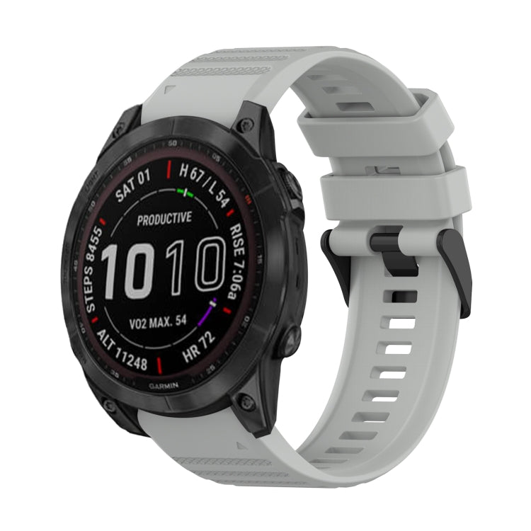 Bracelet de montre en silicone à texture horizontale de 22 mm avec outil de retrait, For Garmin Fenix 7, For Garmin Fenix 7 Solar, For Garmin Fenix 7 Sapphire Solar, For Garmin Epix Gen 2, For Garmin Approach S62, For Garmin Fenix 6 GPS                ...