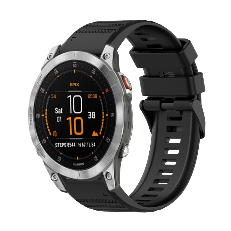 Bracelet de montre en silicone à texture horizontale de 22 mm avec outil de retrait, For Garmin Fenix 7, For Garmin Fenix 7 Solar, For Garmin Fenix 7 Sapphire Solar, For Garmin Epix Gen 2, For Garmin Approach S62, For Garmin Fenix 6 GPS                ...