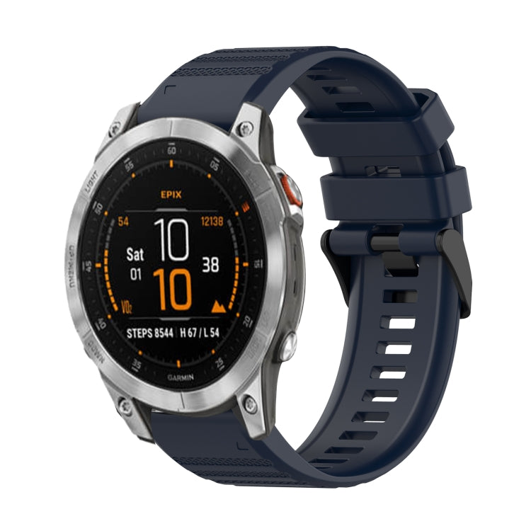Bracelet de montre en silicone à texture horizontale de 22 mm avec outil de retrait, For Garmin Fenix 7, For Garmin Fenix 7 Solar, For Garmin Fenix 7 Sapphire Solar, For Garmin Epix Gen 2, For Garmin Approach S62, For Garmin Fenix 6 GPS                ...