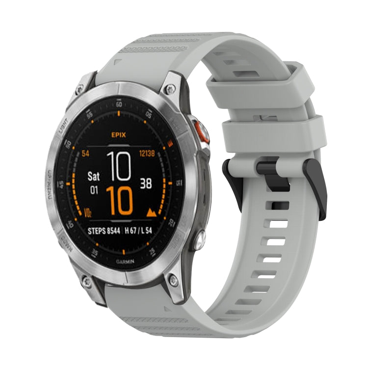 Bracelet de montre en silicone à texture horizontale de 22 mm avec outil de retrait, For Garmin Fenix 7, For Garmin Fenix 7 Solar, For Garmin Fenix 7 Sapphire Solar, For Garmin Epix Gen 2, For Garmin Approach S62, For Garmin Fenix 6 GPS                ...