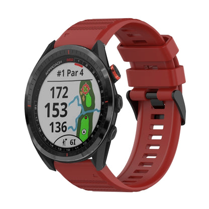 Bracelet de montre en silicone à texture horizontale de 22 mm avec outil de retrait, For Garmin Fenix 7, For Garmin Fenix 7 Solar, For Garmin Fenix 7 Sapphire Solar, For Garmin Epix Gen 2, For Garmin Approach S62, For Garmin Fenix 6 GPS                ...