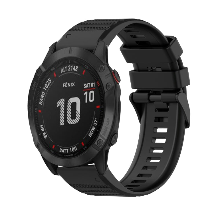 Bracelet de montre en silicone à texture horizontale de 22 mm avec outil de retrait, For Garmin Fenix 7, For Garmin Fenix 7 Solar, For Garmin Fenix 7 Sapphire Solar, For Garmin Epix Gen 2, For Garmin Approach S62, For Garmin Fenix 6 GPS                ...