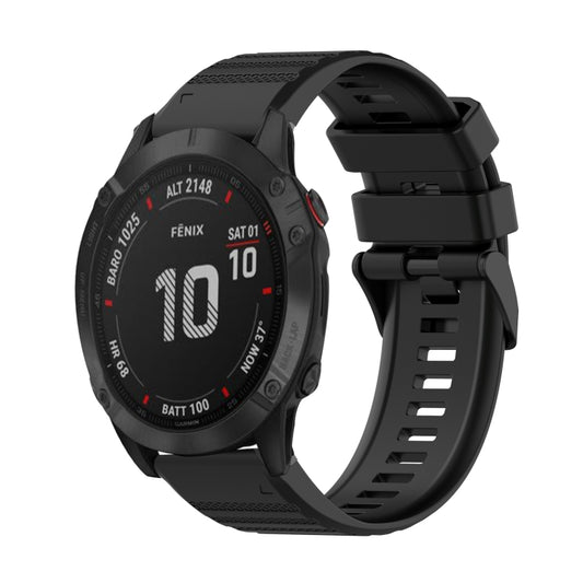 Bracelet de montre en silicone à texture horizontale de 22 mm avec outil de retrait, For Garmin Fenix 6 Sapphire GPS, For Garmin Fenix 5, For Garmin Fenix 5 Plus, For Garmin Quatix 5, For Garmin Quatix 5 Sapphire, For Garmin Forerunner 955             ...