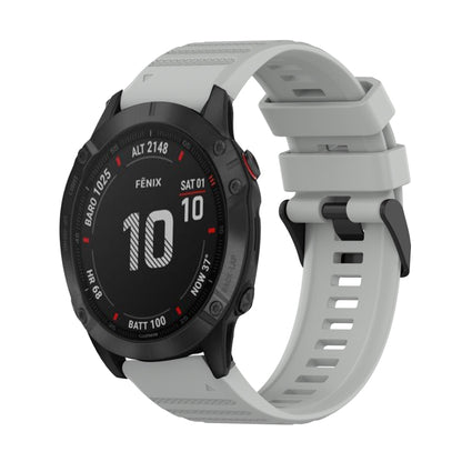 Bracelet de montre en silicone à texture horizontale de 22 mm avec outil de retrait, For Garmin Fenix 6 Sapphire GPS, For Garmin Fenix 5, For Garmin Fenix 5 Plus, For Garmin Quatix 5, For Garmin Quatix 5 Sapphire, For Garmin Forerunner 955             ...