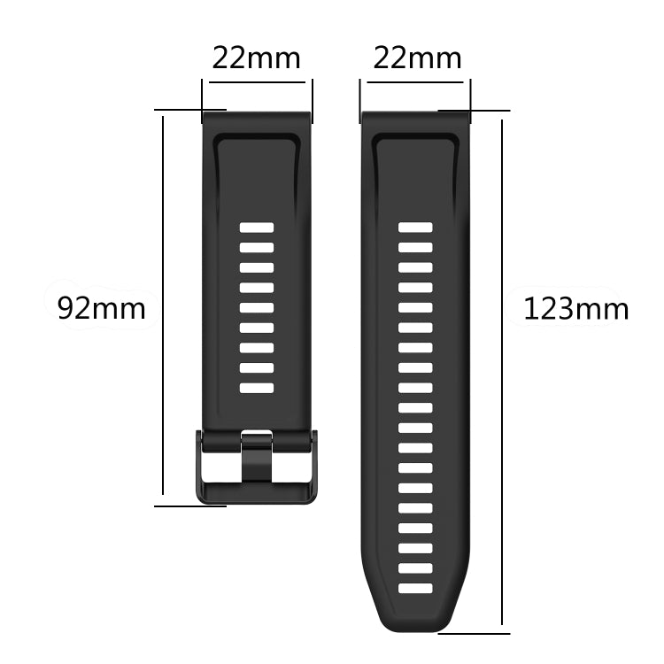 Bracelet de montre en silicone à texture horizontale de 22 mm avec outil de retrait, For Garmin Fenix 6 Sapphire GPS, For Garmin Fenix 5, For Garmin Fenix 5 Plus, For Garmin Quatix 5, For Garmin Quatix 5 Sapphire, For Garmin Forerunner 955             ...