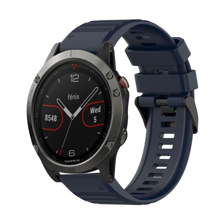 Bracelet de montre en silicone à texture horizontale de 22 mm avec outil de retrait, For Garmin Fenix 6 Sapphire GPS, For Garmin Fenix 5, For Garmin Fenix 5 Plus, For Garmin Quatix 5, For Garmin Quatix 5 Sapphire, For Garmin Forerunner 955             ...
