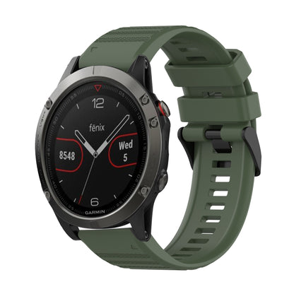 Bracelet de montre en silicone à texture horizontale de 22 mm avec outil de retrait, For Garmin Fenix 6 Sapphire GPS, For Garmin Fenix 5, For Garmin Fenix 5 Plus, For Garmin Quatix 5, For Garmin Quatix 5 Sapphire, For Garmin Forerunner 955             ...