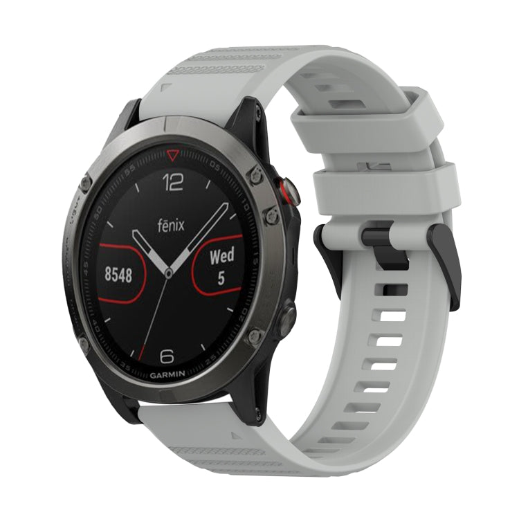 Bracelet de montre en silicone à texture horizontale de 22 mm avec outil de retrait, For Garmin Fenix 6 Sapphire GPS, For Garmin Fenix 5, For Garmin Fenix 5 Plus, For Garmin Quatix 5, For Garmin Quatix 5 Sapphire, For Garmin Forerunner 955             ...