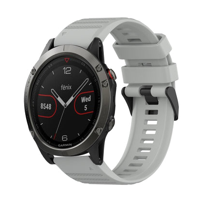 Bracelet de montre en silicone à texture horizontale de 22 mm avec outil de retrait, For Garmin Fenix 6 Sapphire GPS, For Garmin Fenix 5, For Garmin Fenix 5 Plus, For Garmin Quatix 5, For Garmin Quatix 5 Sapphire, For Garmin Forerunner 955             ...