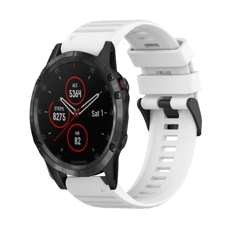 Bracelet de montre en silicone à texture horizontale de 22 mm avec outil de retrait, For Garmin Fenix 6 Sapphire GPS, For Garmin Fenix 5, For Garmin Fenix 5 Plus, For Garmin Quatix 5, For Garmin Quatix 5 Sapphire, For Garmin Forerunner 955             ...