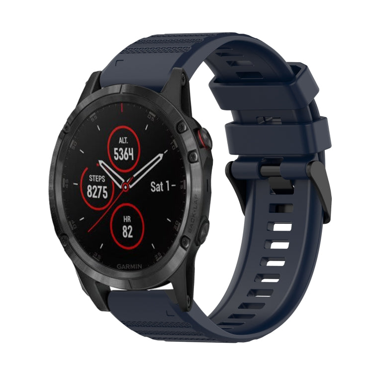 Bracelet de montre en silicone à texture horizontale de 22 mm avec outil de retrait, For Garmin Fenix 6 Sapphire GPS, For Garmin Fenix 5, For Garmin Fenix 5 Plus, For Garmin Quatix 5, For Garmin Quatix 5 Sapphire, For Garmin Forerunner 955             ...