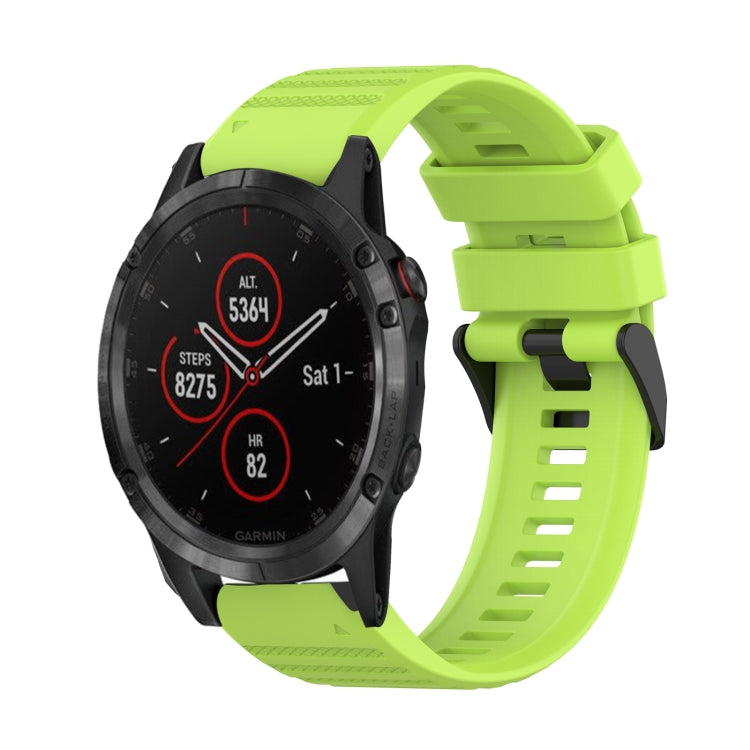 Bracelet de montre en silicone à texture horizontale de 22 mm avec outil de retrait, For Garmin Fenix 6 Sapphire GPS, For Garmin Fenix 5, For Garmin Fenix 5 Plus, For Garmin Quatix 5, For Garmin Quatix 5 Sapphire, For Garmin Forerunner 955             ...