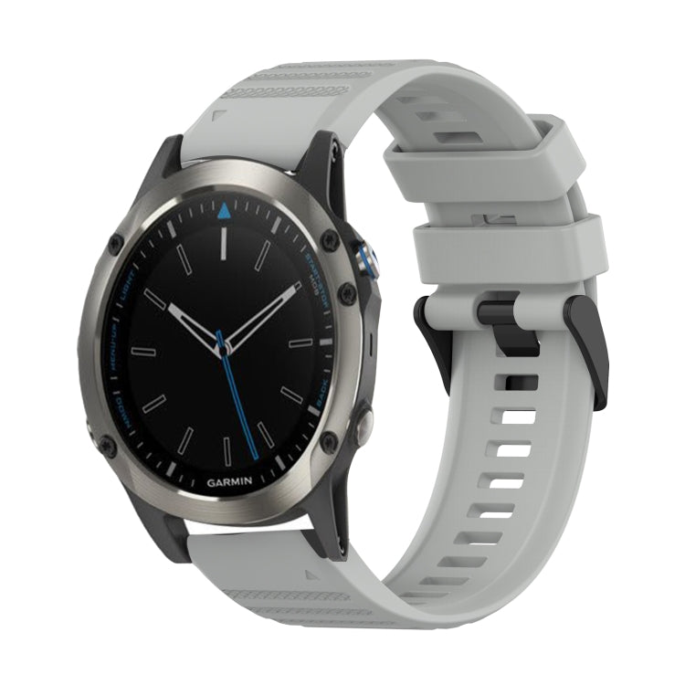 Bracelet de montre en silicone à texture horizontale de 22 mm avec outil de retrait, For Garmin Fenix 6 Sapphire GPS, For Garmin Fenix 5, For Garmin Fenix 5 Plus, For Garmin Quatix 5, For Garmin Quatix 5 Sapphire, For Garmin Forerunner 955             ...
