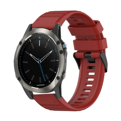Bracelet de montre en silicone à texture horizontale de 22 mm avec outil de retrait, For Garmin Fenix 6 Sapphire GPS, For Garmin Fenix 5, For Garmin Fenix 5 Plus, For Garmin Quatix 5, For Garmin Quatix 5 Sapphire, For Garmin Forerunner 955             ...