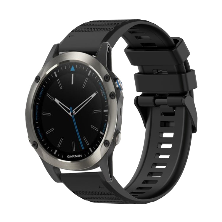 Bracelet de montre en silicone à texture horizontale de 22 mm avec outil de retrait, For Garmin Fenix 6 Sapphire GPS, For Garmin Fenix 5, For Garmin Fenix 5 Plus, For Garmin Quatix 5, For Garmin Quatix 5 Sapphire, For Garmin Forerunner 955             ...