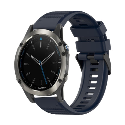 Bracelet de montre en silicone à texture horizontale de 22 mm avec outil de retrait, For Garmin Fenix 6 Sapphire GPS, For Garmin Fenix 5, For Garmin Fenix 5 Plus, For Garmin Quatix 5, For Garmin Quatix 5 Sapphire, For Garmin Forerunner 955             ...