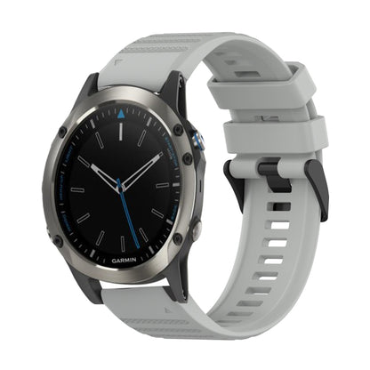 Bracelet de montre en silicone à texture horizontale de 22 mm avec outil de retrait, For Garmin Fenix 6 Sapphire GPS, For Garmin Fenix 5, For Garmin Fenix 5 Plus, For Garmin Quatix 5, For Garmin Quatix 5 Sapphire, For Garmin Forerunner 955             ...