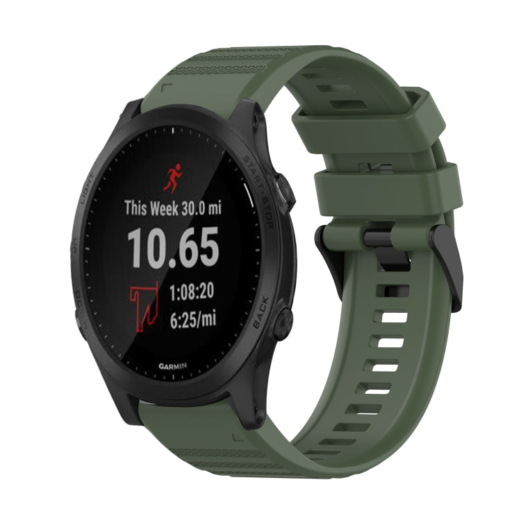 Bracelet de montre en silicone à texture horizontale de 22 mm avec outil de retrait, For Garmin Fenix 6 Sapphire GPS, For Garmin Fenix 5, For Garmin Fenix 5 Plus, For Garmin Quatix 5, For Garmin Quatix 5 Sapphire, For Garmin Forerunner 955             ...