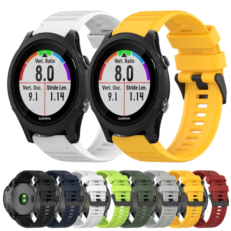 Bracelet de montre en silicone à texture horizontale de 22 mm avec outil de retrait, For Garmin Forerunner 935
