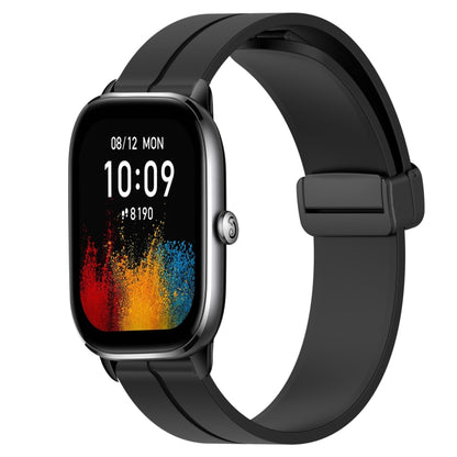 Bracelet de montre en silicone à fermoir magnétique de couleur unie de 20 mm, For Amazfit GTS 4, For Amazfit GTS 3, For Amazfit GTS 2E, For Amazfit GTS 2 Mini, For Amazfit GTS 2, For Amazfit GTS