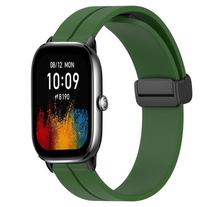 Bracelet de montre en silicone à fermoir magnétique de couleur unie de 20 mm, For Amazfit GTS 4, For Amazfit GTS 3, For Amazfit GTS 2E, For Amazfit GTS 2 Mini, For Amazfit GTS 2, For Amazfit GTS