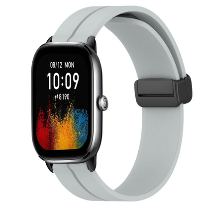 Bracelet de montre en silicone à fermoir magnétique de couleur unie de 20 mm, For Amazfit GTS 4, For Amazfit GTS 3, For Amazfit GTS 2E, For Amazfit GTS 2 Mini, For Amazfit GTS 2, For Amazfit GTS
