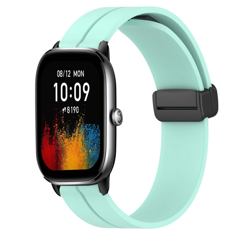 Bracelet de montre en silicone à fermoir magnétique de couleur unie de 20 mm, For Amazfit GTS 4, For Amazfit GTS 3, For Amazfit GTS 2E, For Amazfit GTS 2 Mini, For Amazfit GTS 2, For Amazfit GTS
