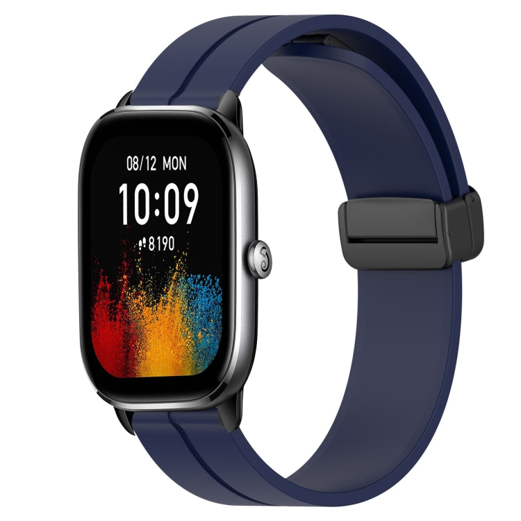 Bracelet de montre en silicone à fermoir magnétique de couleur unie de 20 mm, For Amazfit GTS 4, For Amazfit GTS 3, For Amazfit GTS 2E, For Amazfit GTS 2 Mini, For Amazfit GTS 2, For Amazfit GTS