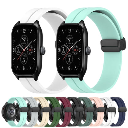 Bracelet de montre en silicone à fermoir magnétique de couleur unie de 20 mm, For Amazfit GTS 4, For Amazfit GTS 3, For Amazfit GTS 2E, For Amazfit GTS 2 Mini, For Amazfit GTS 2, For Amazfit GTS